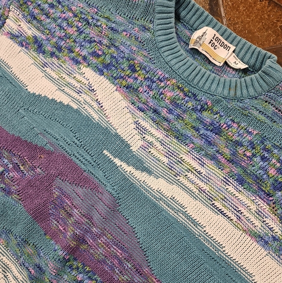 Vintage Men's 80's/90's London Fog Knit Sweater Size Medium - Picture 2 of 6